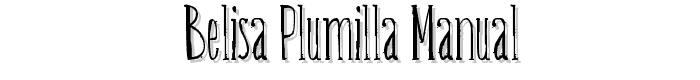 Belisa plumilla manual font